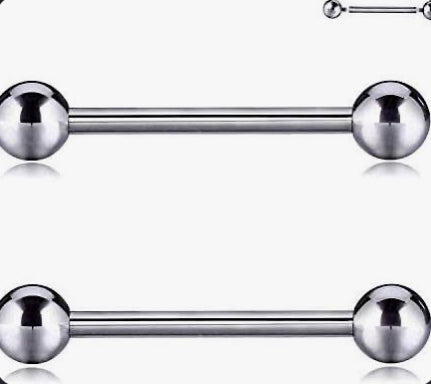 Nipple piercing -Silver