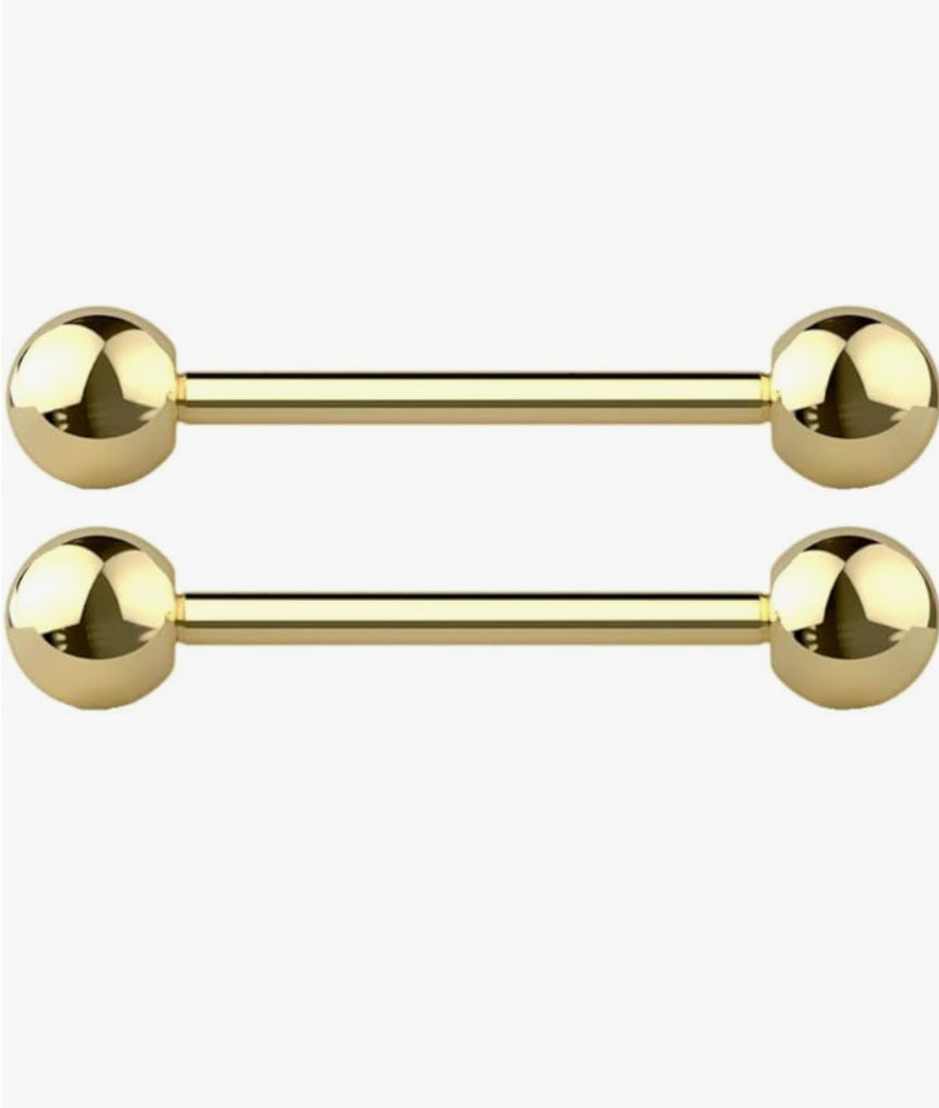 Nipple piercing -Gold